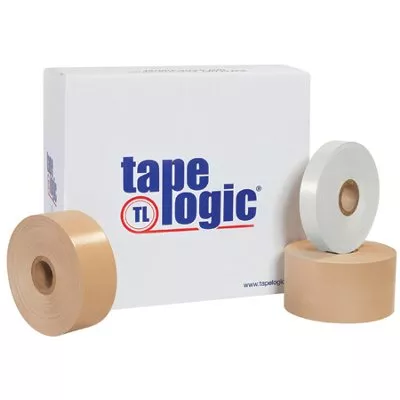1 1/2" x 500 ft Kraft Tape Logic #5000 Non Reinforced Water Activated Tape