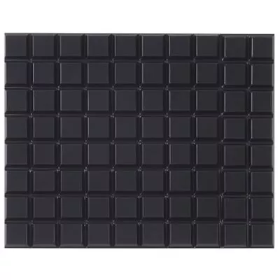 1/2 x 1/8" 3M Bumpon Black Square Protective Tape 3000/Case