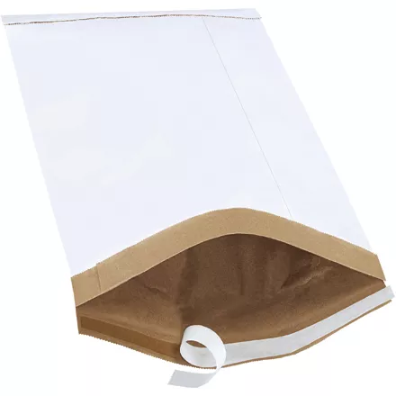 10 1/2" x 16" (5) White Self-Seal Padded Mailers 25/Cas