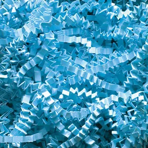 10 lb. Sky Blue Crinkle Cut Paper Shred
