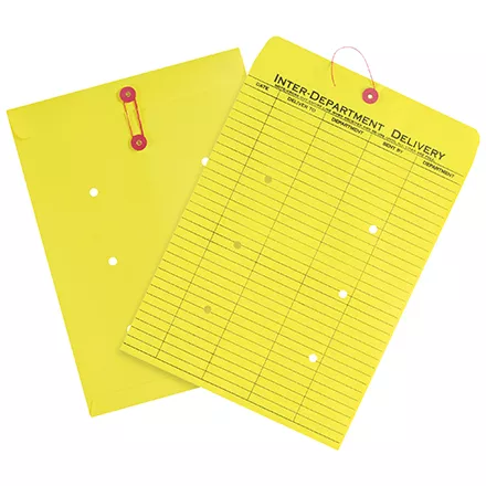 10 x 13 Yellow Inter-Dept Envelope Printed 1 Side 100/Case