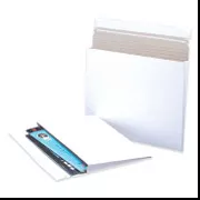 10 x 7 3/4 x 1 Gussetted White Stayflat 100/Case