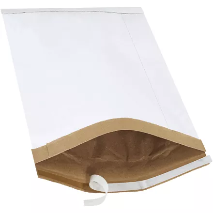 12 1/2" x 19" (6) White Self-Seal Padded Mailers 25/Case
