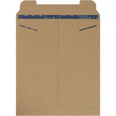 12 3/4 x 15 Kraft Stayflat Mailer 100/Case