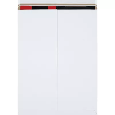 18 x 24" White Self-Seal Stayflats Plus Mailers 50/Case