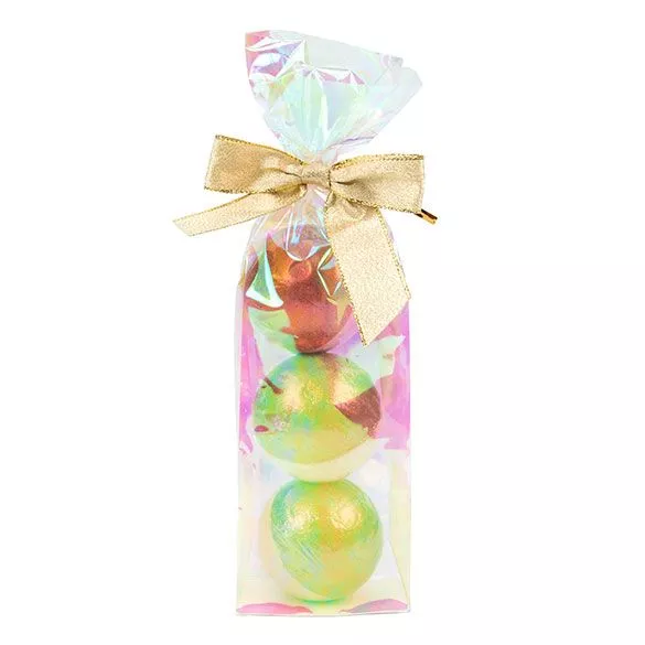 2 3/4" x 2" x 10" Iridescent Flat Bottom Gusset Bags with Paper Insert (50 Pack )