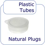 2" Natural Packaging Tube Caps for .032" ID Tubes | Snap-In End Caps