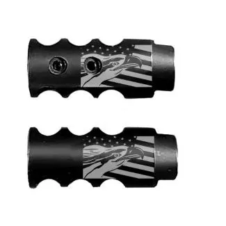.223/5.56/.22LR Competition Muzzle Brake 1/2×28 Pitch Engraved – EAGLE FLAG