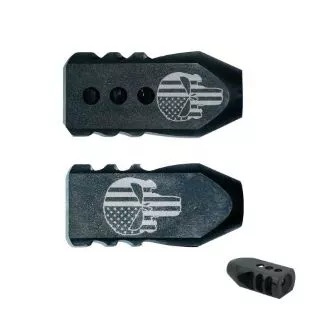 .223/5.56/.22LR Tanker Muzzle Brake 1/2×28 TPI – FLAG PUNISHER 2