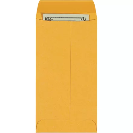 3 1/2 x 6 1/2 Kraft Coin Envelope 5000/Case