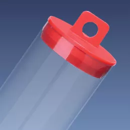 3/4" Red Packaging Tube Caps for .753" ID Tubes | Snap-In End Caps