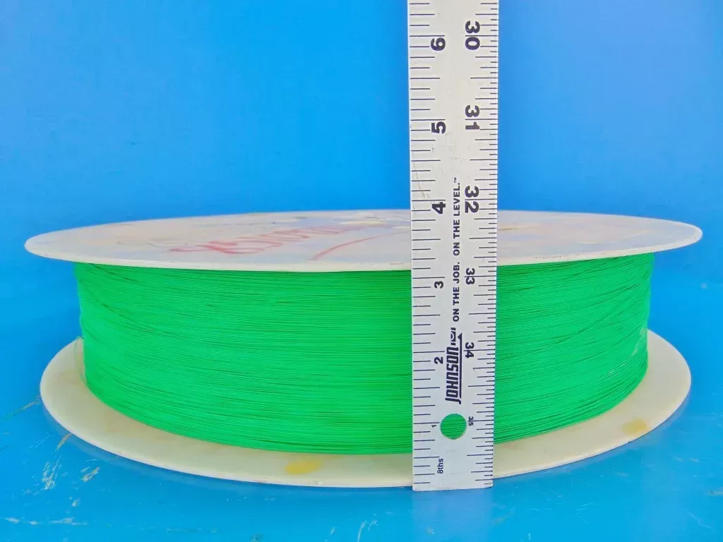 3,500 ft Bulk Roll 28 AWG Silver-Plated Copper Wire, Green Kynar (PVDF) Insulation