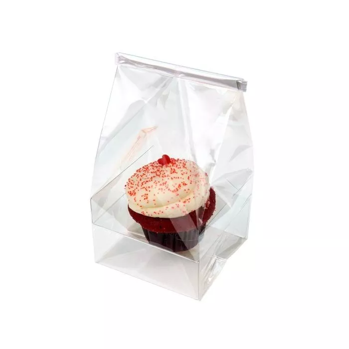4" x 4" x 9" Single Cupcake Bag Set (100 Sets)
