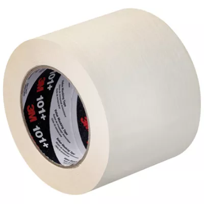 4" x 60 Yards Tan 3M 101+ Masking Tape 8 Rolls/Case