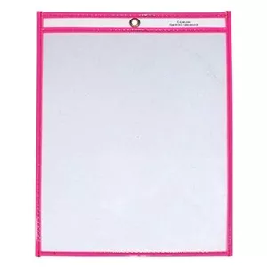 6" x 9" Fluorescent Pink Job Ticket Holders 15/Case