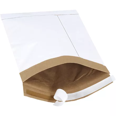 7 1/4" x 12" (1) White Self-Seal Padded Mailers 100/Case