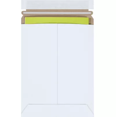 7 x 9" White Self-Seal Stayflats Plus Mailers 100/Case