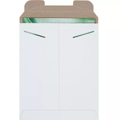 9 3/4 x 12 1/4 White Stayflat Mailer 100/Case