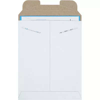 9 x 11 1/2 White Stayflat Mailer 100/Case
