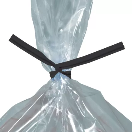 Black Plastic Twist Ties, 4 x 5/32" - 2000/Case