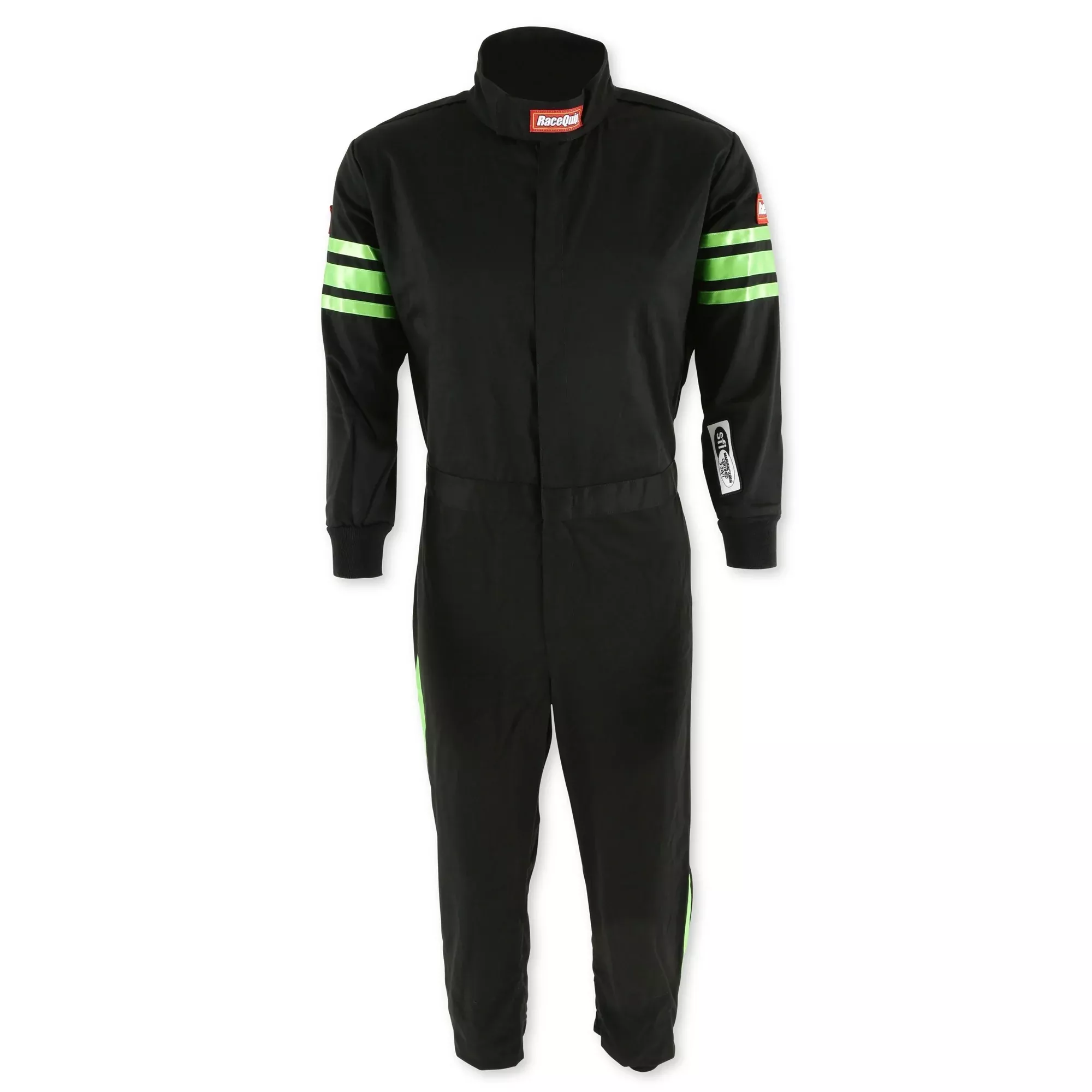 Black Suit Single Layer Kids X-Large Green Trim