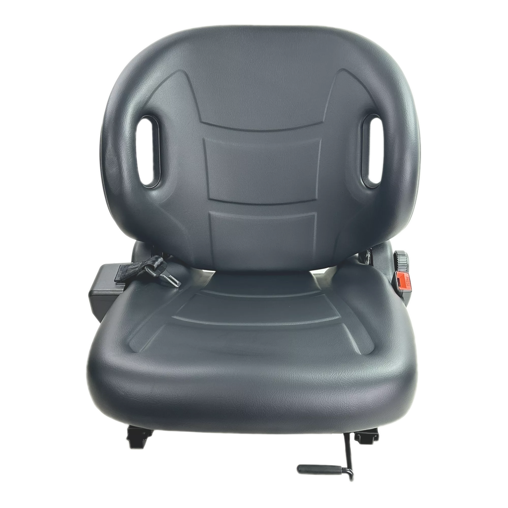 Black Vinyl Non-Suspension Seat for Forklifts