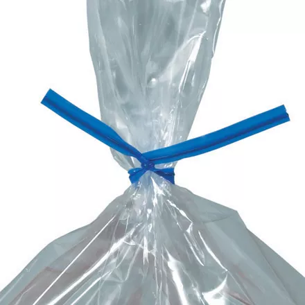 Blue Plastic Twist Ties, 4 x 5/32" - 2000/Case