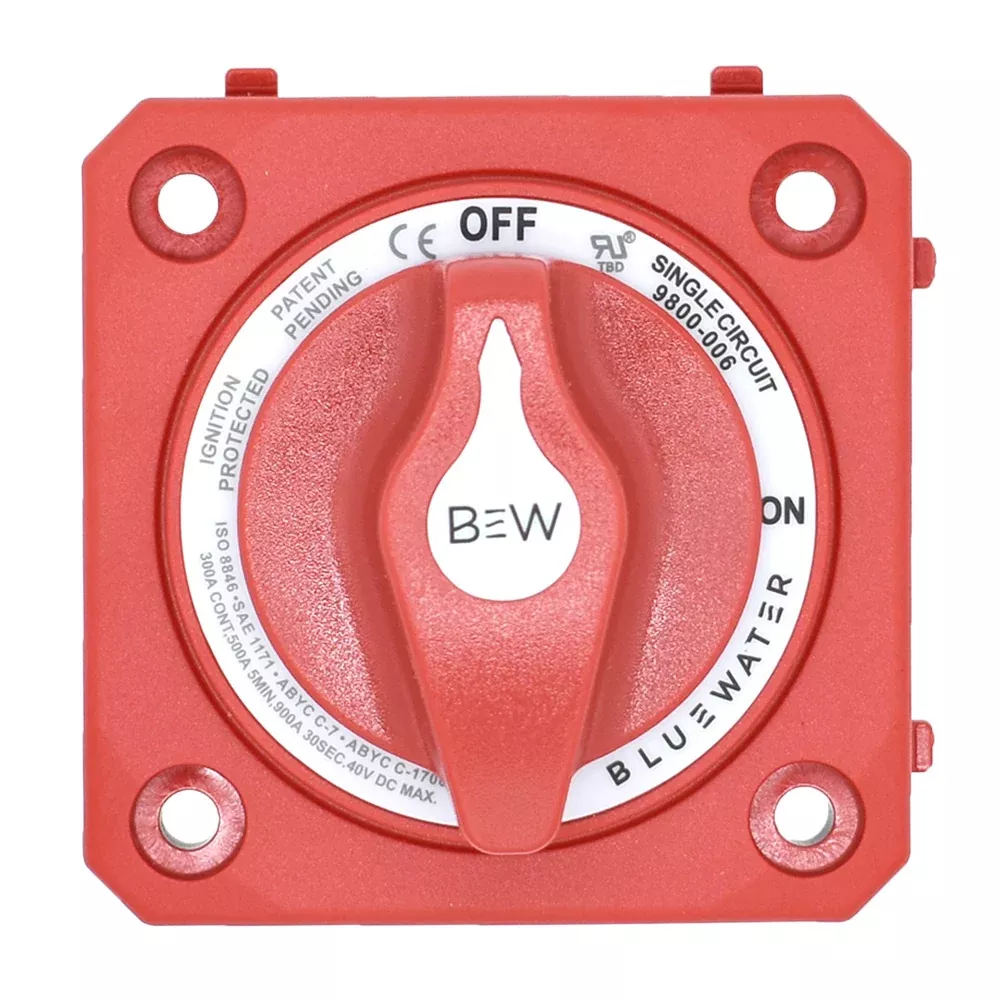 Bluewater On/Off Switch Battery Switch - Panel Mount - Red [9800-006-10]