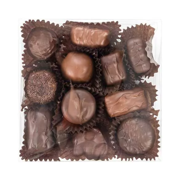 Chocolate Box with Insert, 5 5/8" x 1" x 5 9/16" (100 Pieces)
