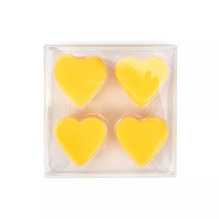 Clear Artisan Candy Box Set, Heart Insert, 2 3/4" x 13/16" x 2 11/16" (25 pack)