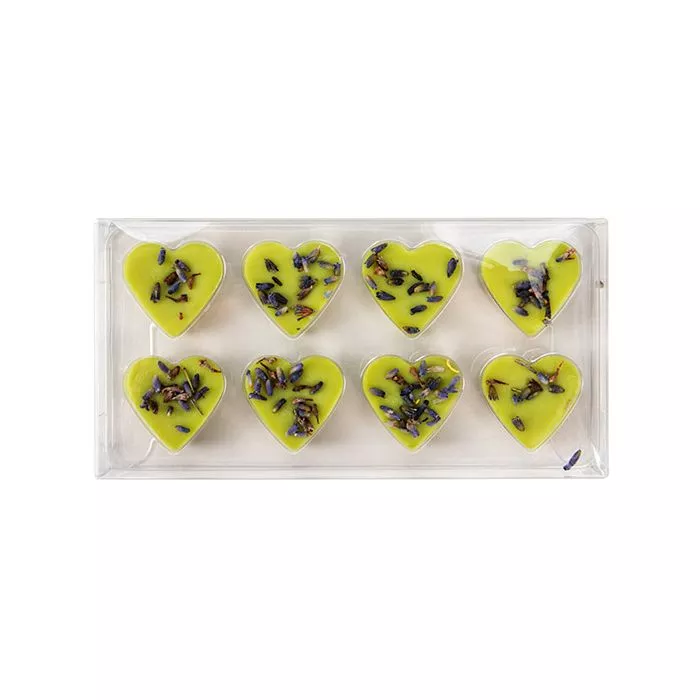 Clear Artisan Candy Box Set, Heart Insert, 2 3/4" x 13/16" x 5 7/16" (25 pack)