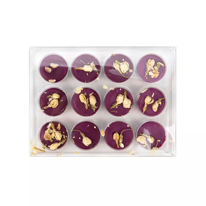 Clear Artisan Candy Box Set, Round Insert, 4" x 13/16" x 5 7/16" (25 pack)