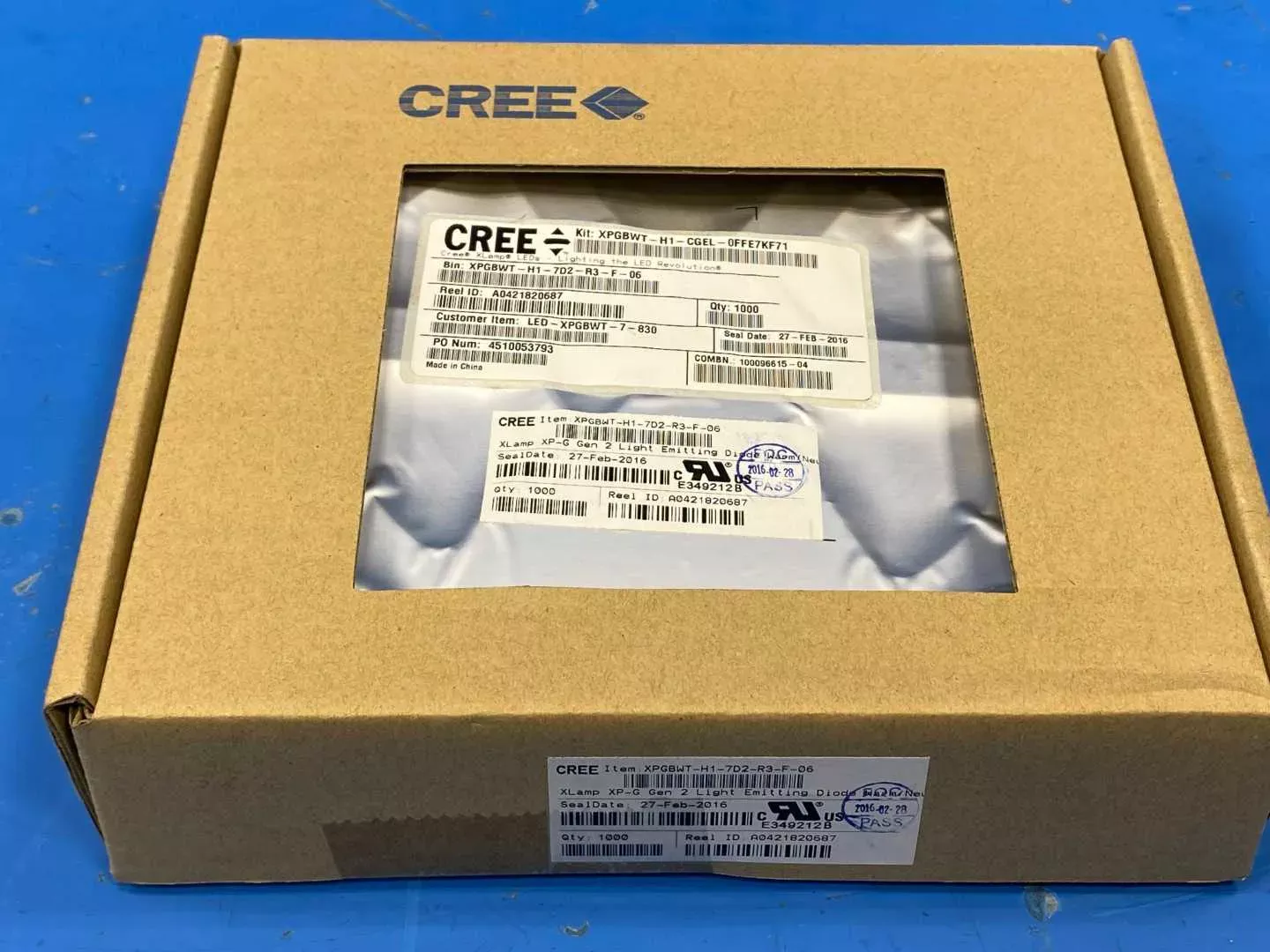 Cree XPGBWT-H1-7D2-R3-F-06 XLamp XP-G2 LED Reel 1000pc 3000K New