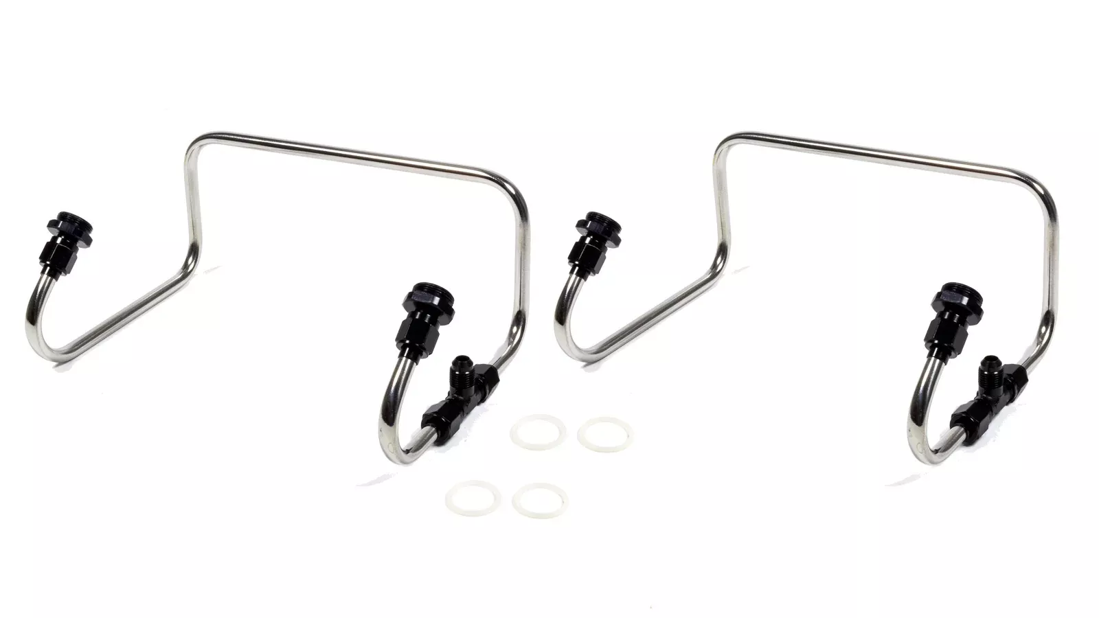 Dual Inlet Fuel Line Kit Holley 4150 Black Anod.