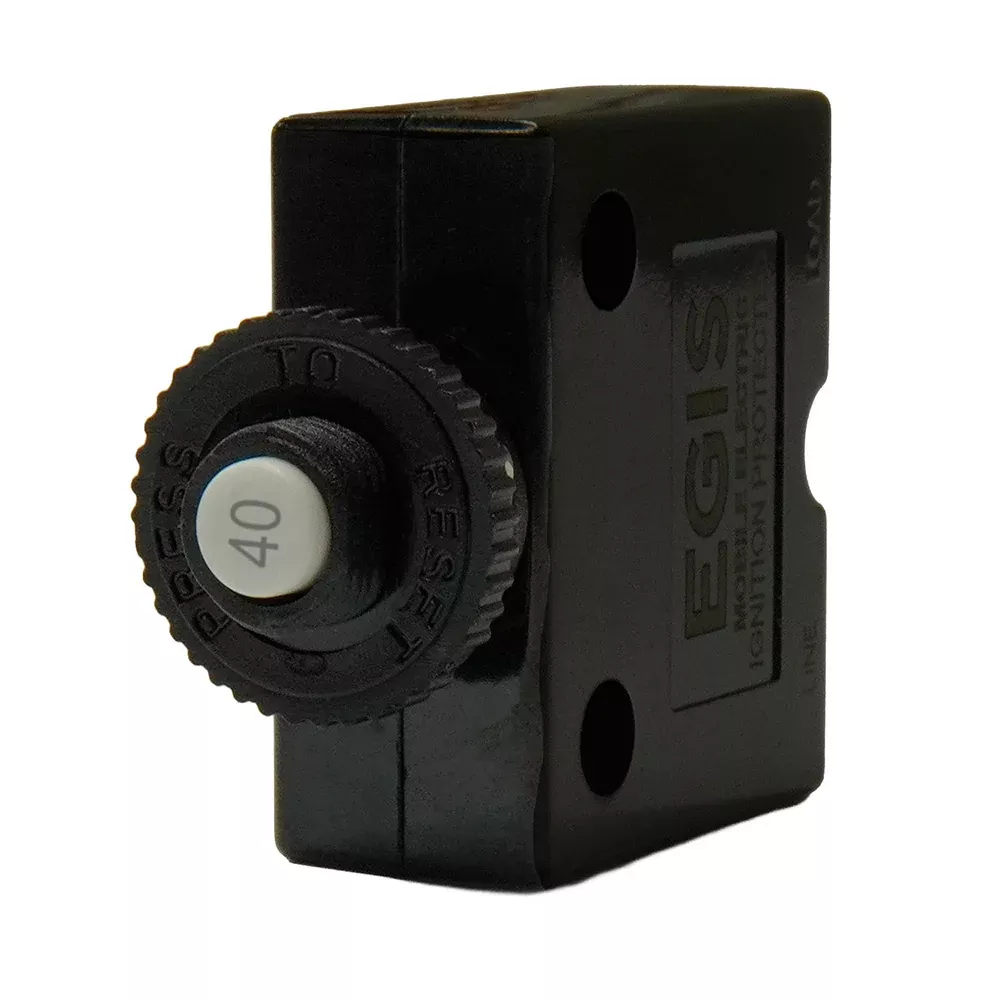 Egis 40A Push Button Panel Mount Circuit Breaker - Spade Terminal [4711-40]