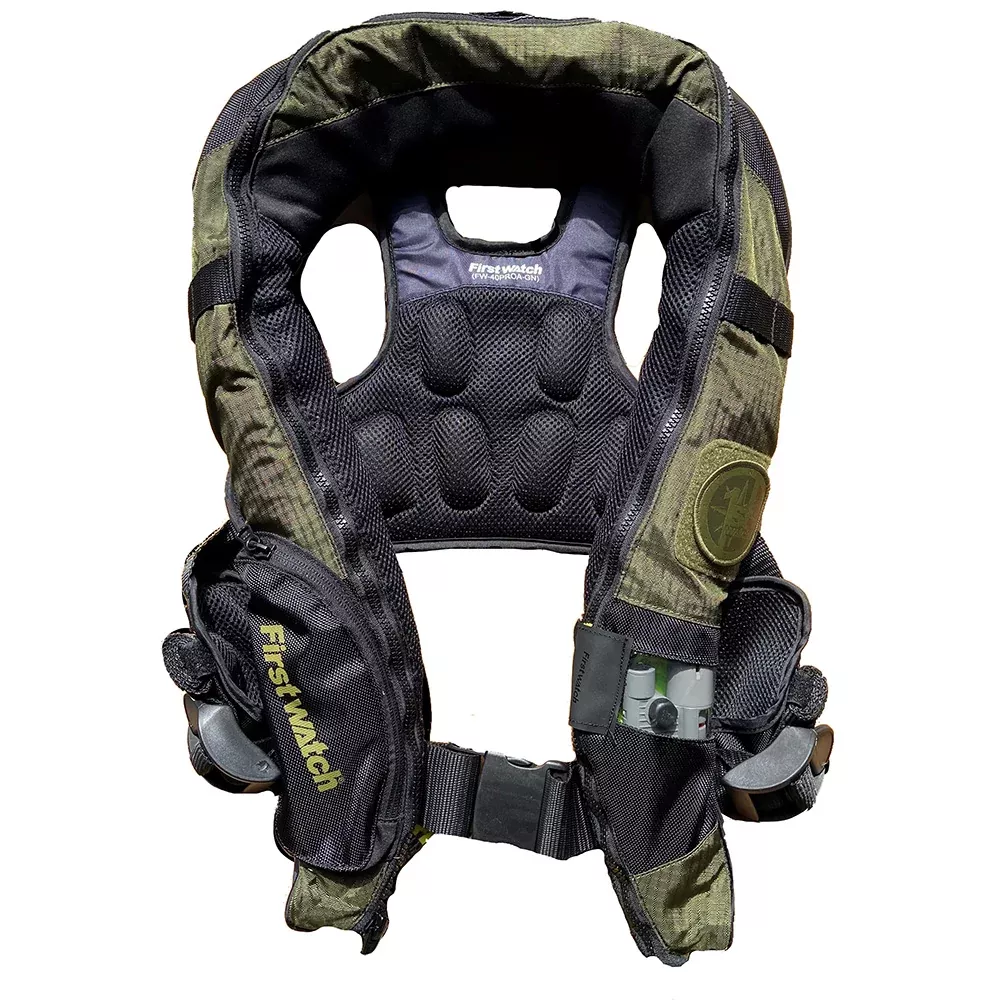 First Watch Auto/Manual Convertible 38G Inflatable PFD - Green [FW-40PROA/M-GN]