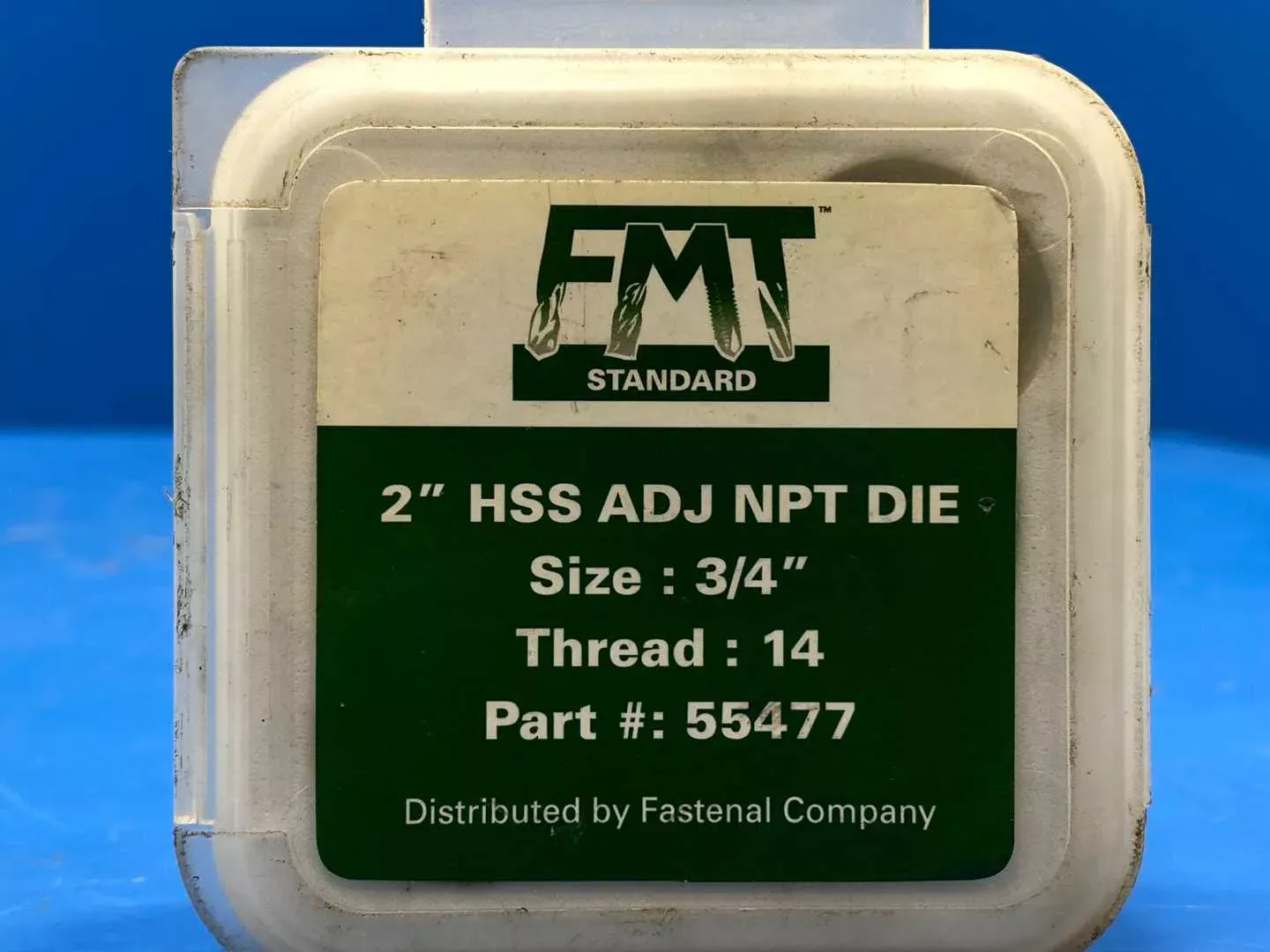 FMT 2" HSS ADJ NPT DIE Size: 3 4 Thread 14 PRT NO: 55477 Standard