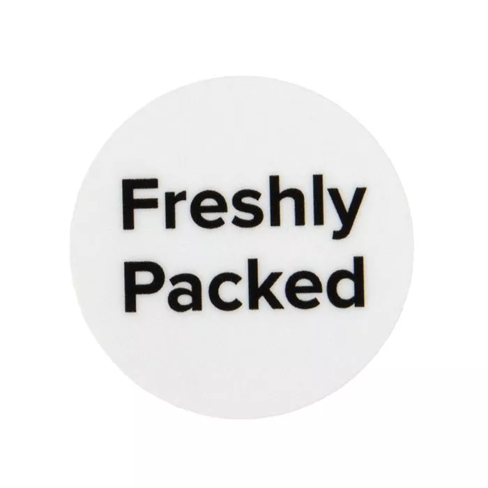 Freshly Packed Round Printed Labels (1 pack) - DISCONTINUED, 1"