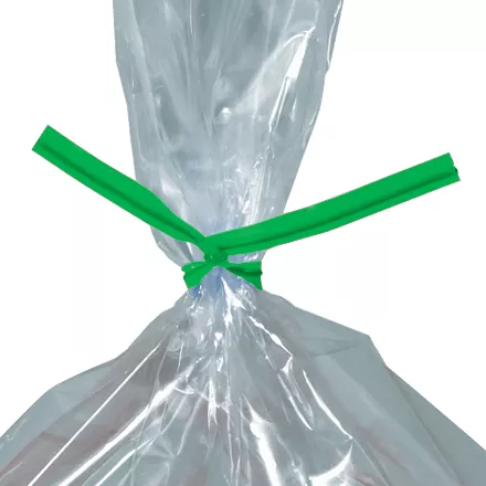 Green Plastic Twist Ties, 6 x 5/32" - 2000/Case