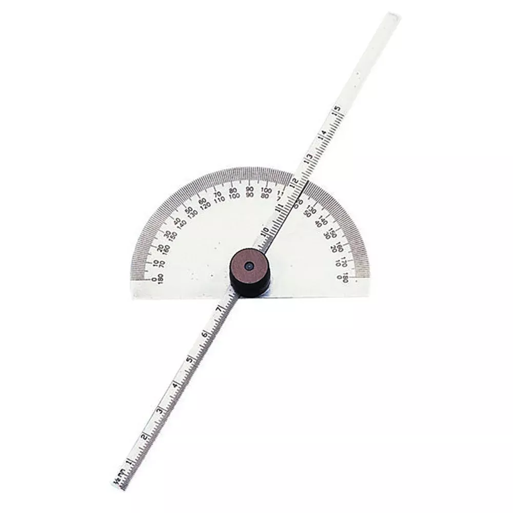 Groz Depth Gauge & Protractor, Round Head, 150mm Blade