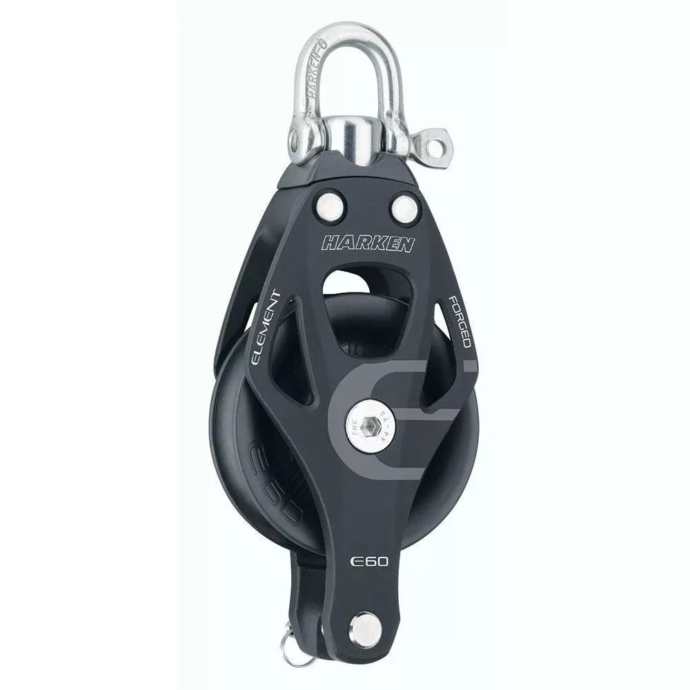 Harken 60mm Single Aluminum Element Block w/SwivelBecket [6261]