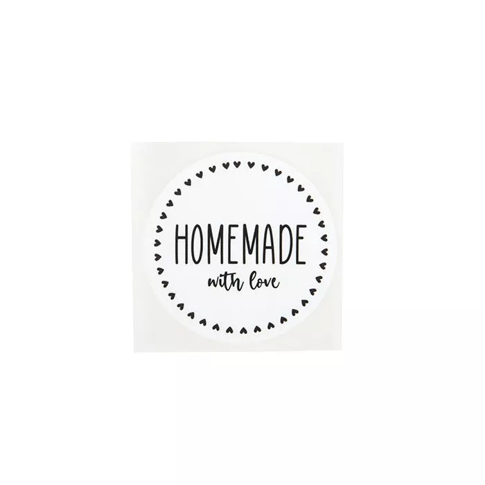 Homemade with Love Round Printed Labels, 2" (1 pack)