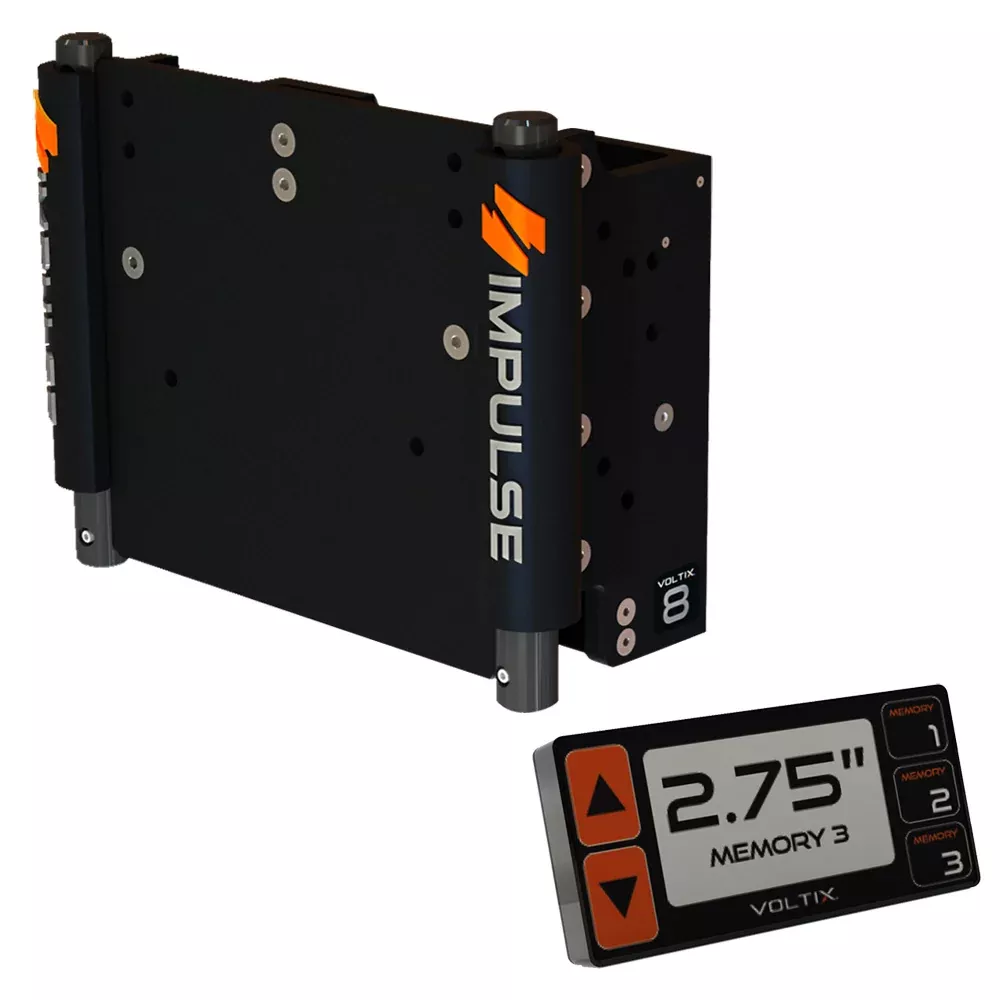 IMPULSE 8" Set Back Electric Jack Plate w/Smart Control - Black Anodized [75060-B]