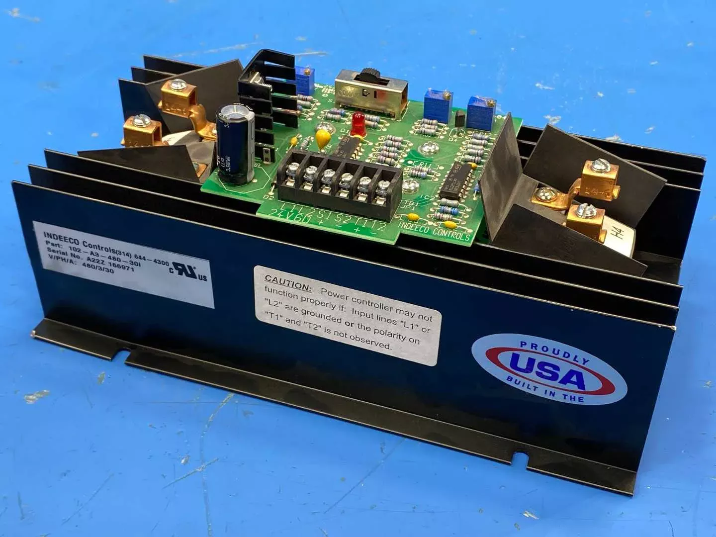 Indeeco Controls 102-A3-480-30L SCR Power Controller Assembly 30 Amp 480V 3-Phase