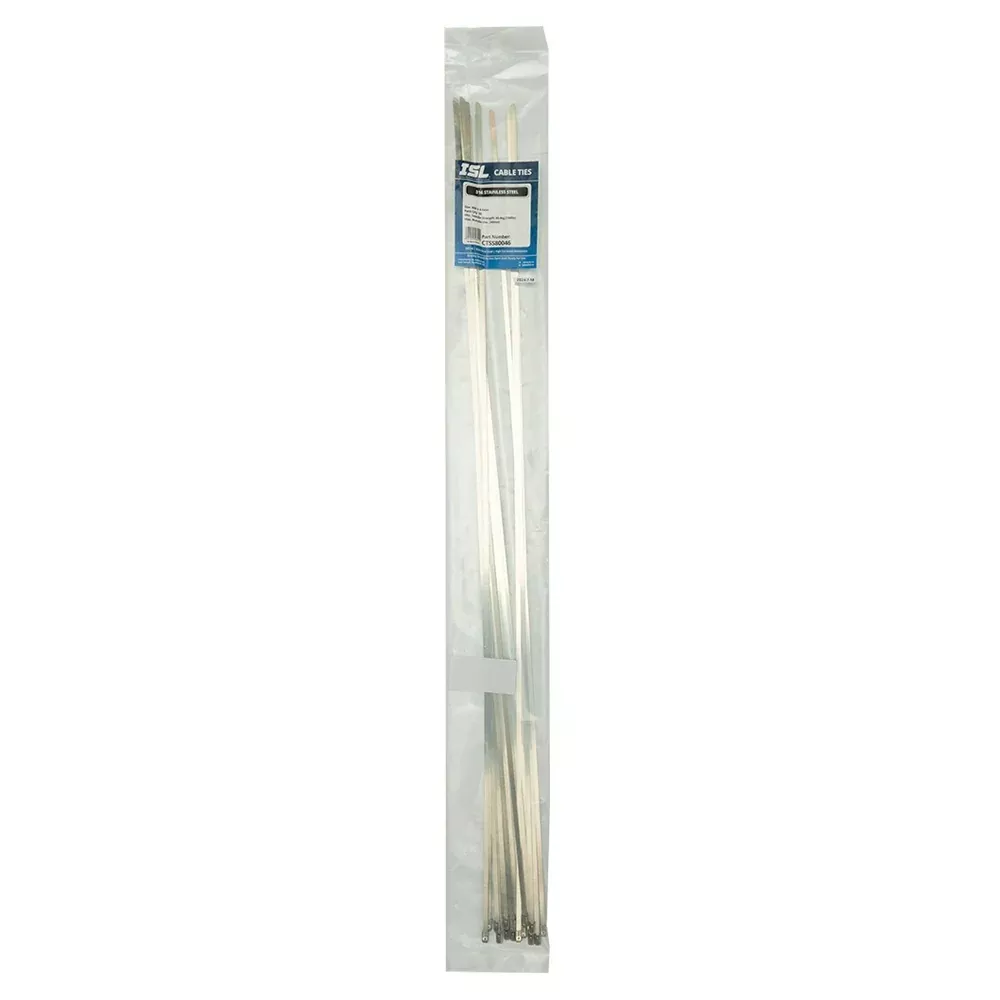 ISL 800 x 4.6mm 316 Stainless Cable Tie - 20pk