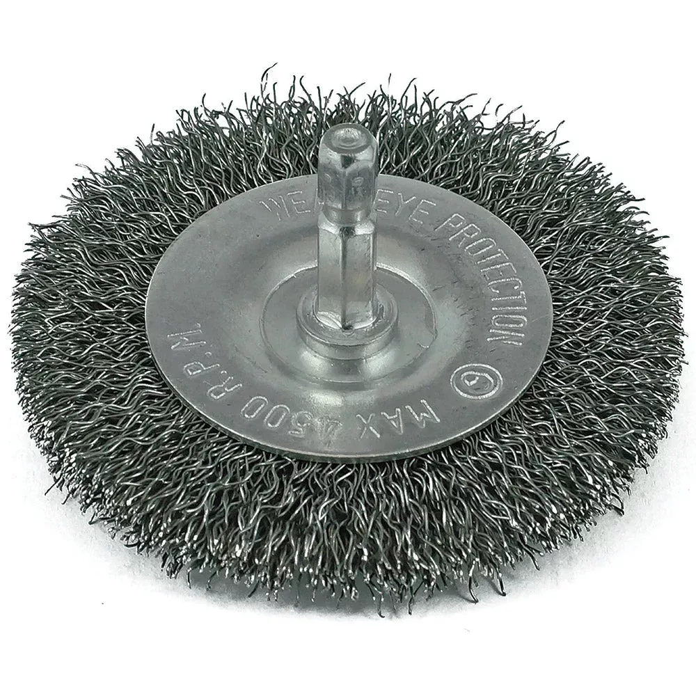 ITM Crimp Wire Spindle Mounted Wheel Brush 75mm
