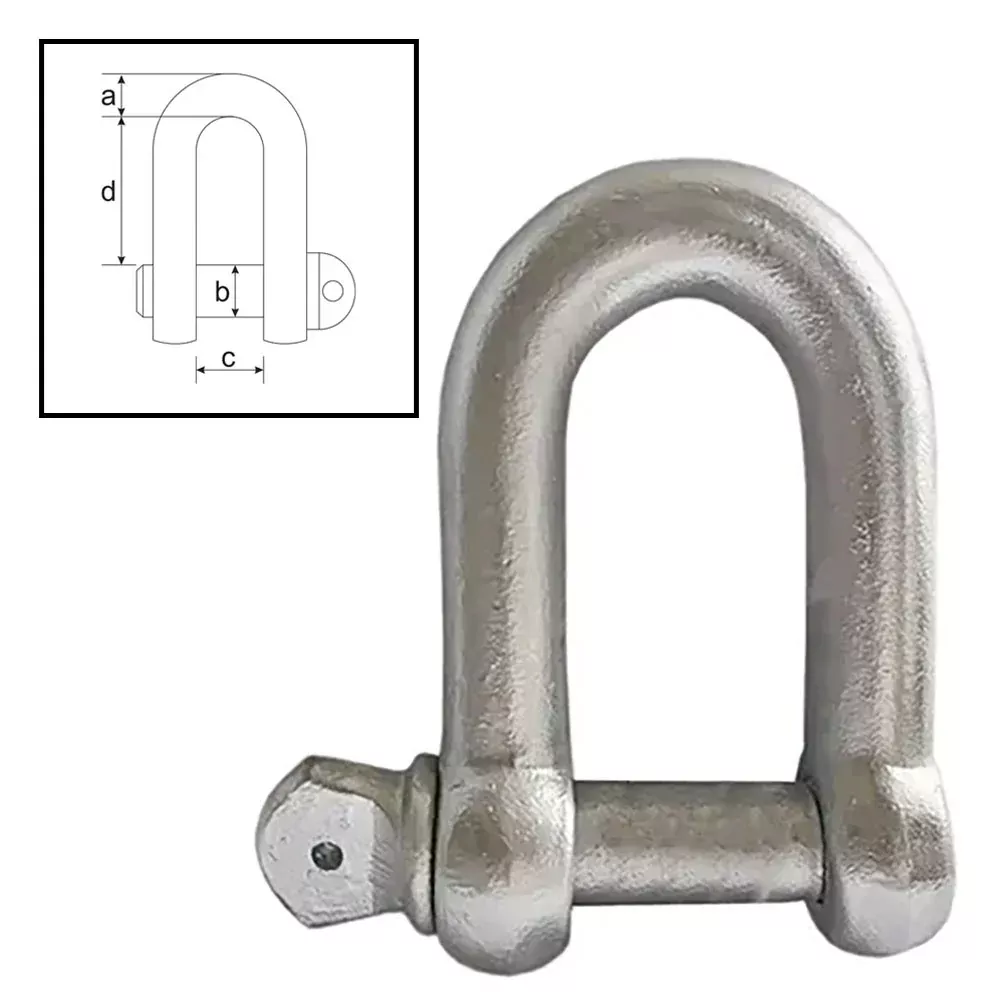 ITM Dee Shackle, Commercial Galvanised, 5mm Body