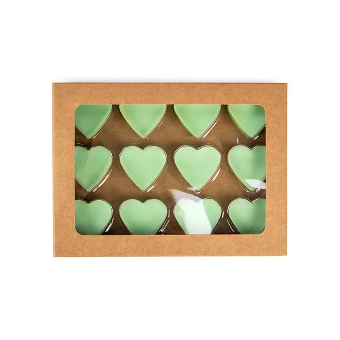 Kraft Artisan Candy Box Set, Heart Insert, 4" x 13/16" x 5 7/16" (25 pack)