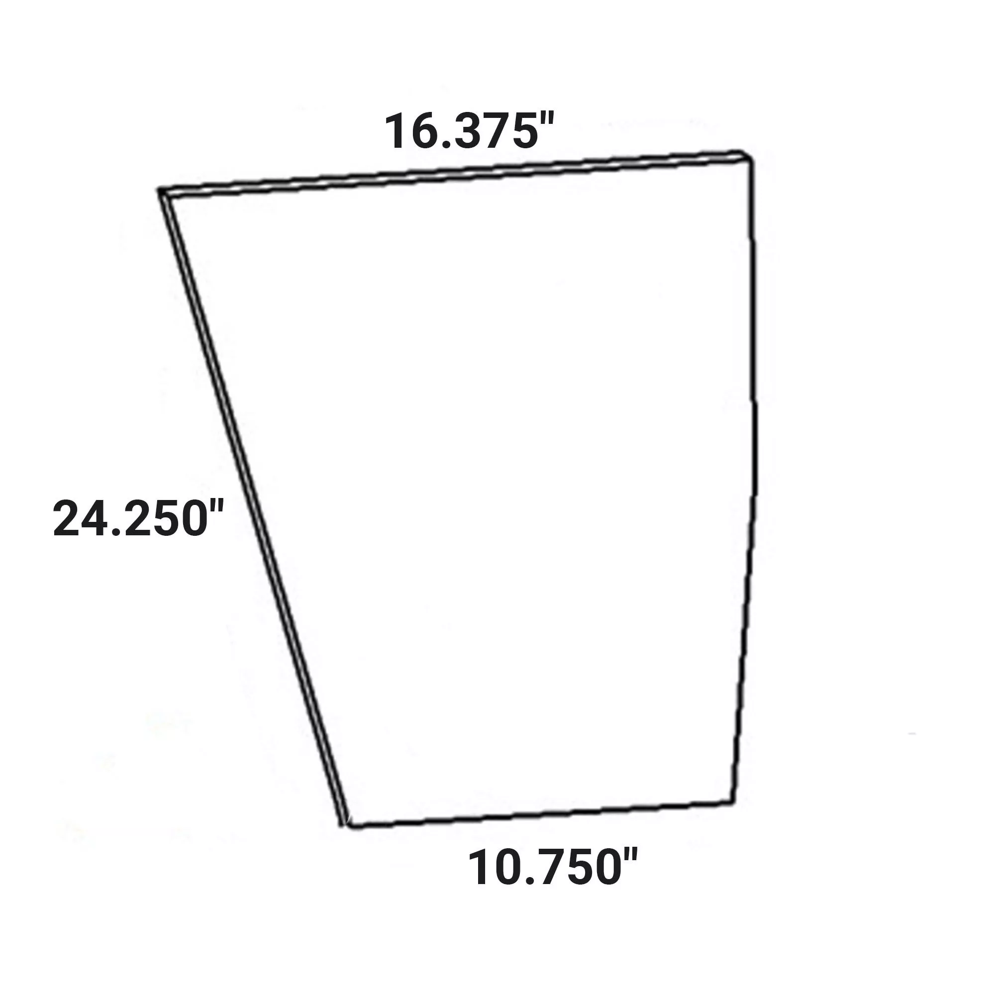 LH Lower Cab Winshield Glass for Case/IH