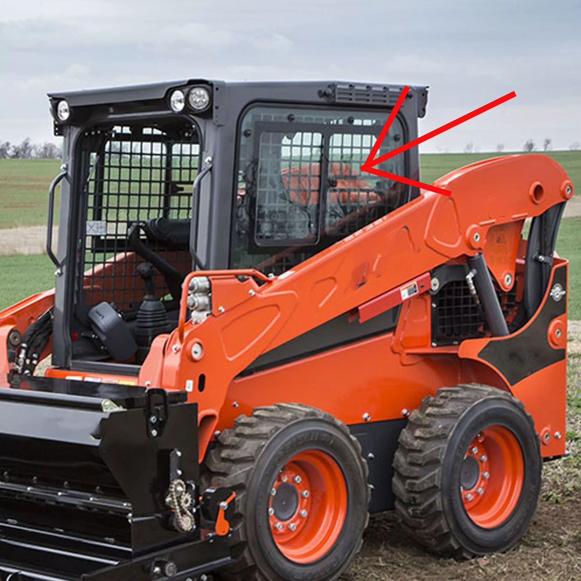 LH Side Cab Glass for Kubota Skid Steer